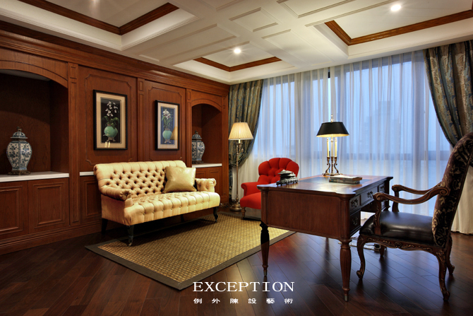 書房還能這樣設(shè)計，漲姿勢了！-別墅設(shè)計,軟裝設(shè)計,室內(nèi)設(shè)計,豪宅設(shè)計,深圳例外軟裝設(shè)計公司