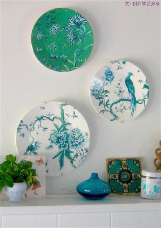 室內(nèi)軟裝設(shè)計瓷盤從飯桌跑到墻上啦！-別墅設(shè)計,軟裝設(shè)計,室內(nèi)設(shè)計,豪宅設(shè)計,深圳例外軟裝設(shè)計公司