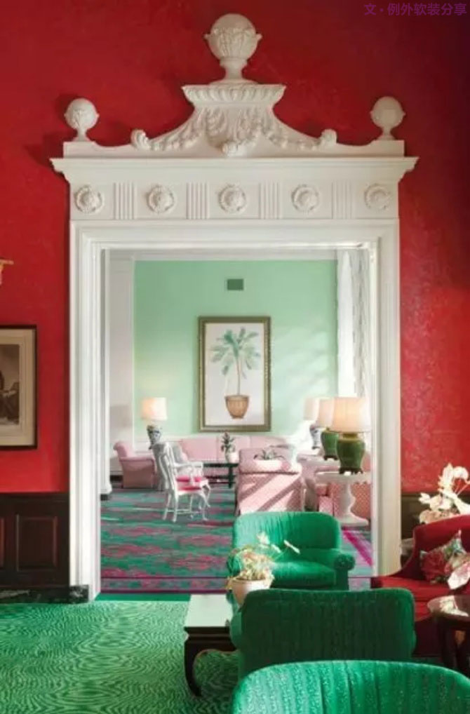【例外·愛出色】紅配綠，丑得哭？-別墅設計,軟裝設計,室內(nèi)設計,豪宅設計,深圳例外軟裝設計公司