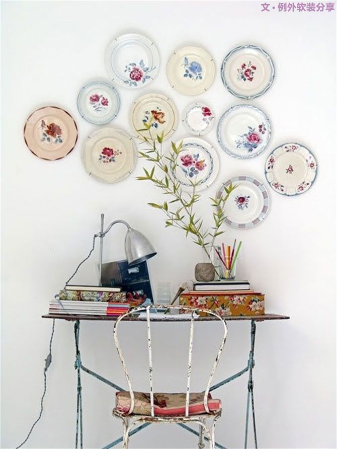 室內(nèi)軟裝設(shè)計瓷盤從飯桌跑到墻上啦！-別墅設(shè)計,軟裝設(shè)計,室內(nèi)設(shè)計,豪宅設(shè)計,深圳例外軟裝設(shè)計公司