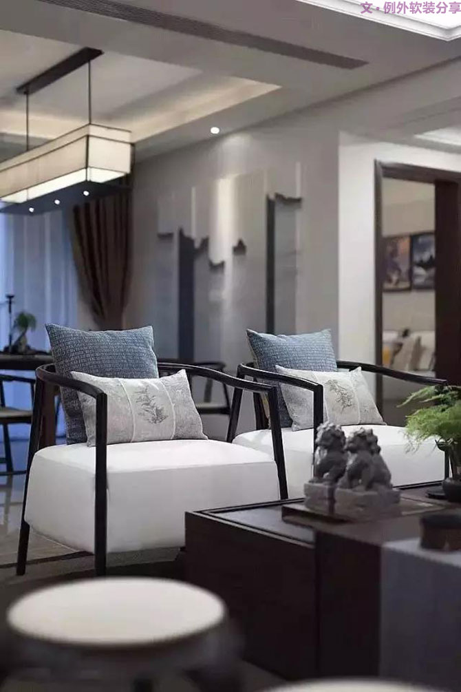 這才是新中式風格該有的樣子，中國人真正的品！-別墅設計,軟裝設計,室內設計,豪宅設計,深圳例外軟裝設計公司