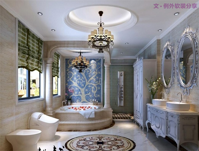 你見過這樣的衛生間？簡直顏值爆表！-別墅設計,軟裝設計,室內設計,豪宅設計,深圳例外軟裝設計公司