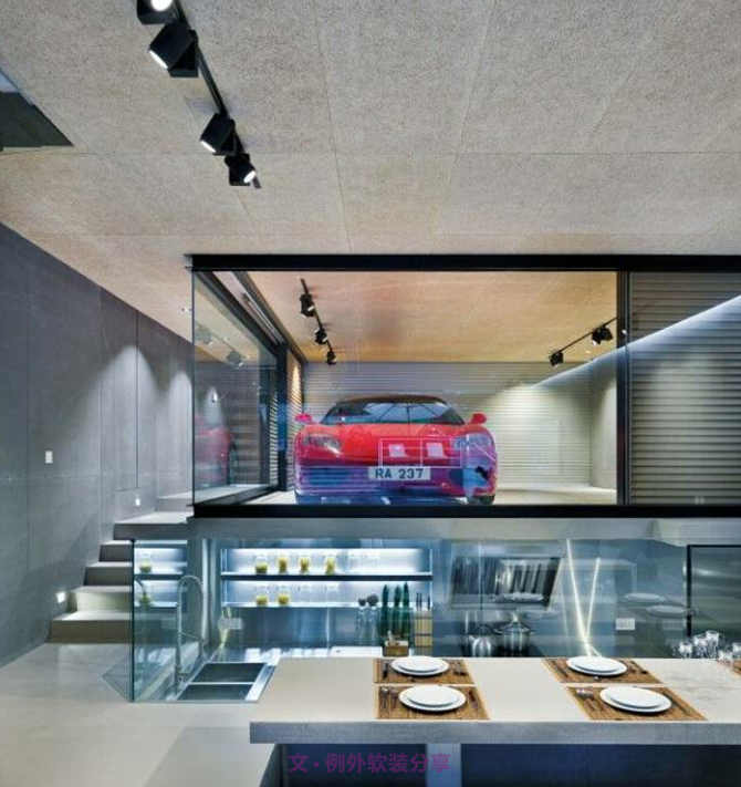 室內(nèi)設(shè)計(jì)師一任性，豪車(chē)也成裝飾品-別墅設(shè)計(jì)_軟裝設(shè)計(jì)_室內(nèi)設(shè)計(jì)_豪宅設(shè)計(jì)-深圳例外軟裝設(shè)計(jì)公司