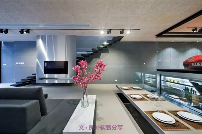 室內(nèi)設(shè)計(jì)師一任性，豪車(chē)也成裝飾品-別墅設(shè)計(jì)_軟裝設(shè)計(jì)_室內(nèi)設(shè)計(jì)_豪宅設(shè)計(jì)-深圳例外軟裝設(shè)計(jì)公司