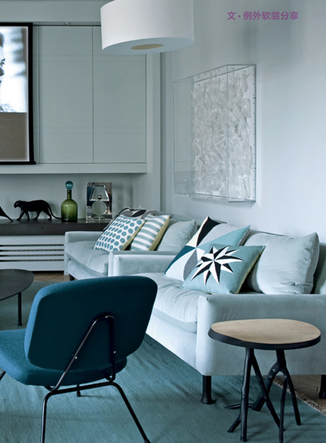 深海密語——藍色海洋公寓設計-別墅設計,軟裝設計,室內設計,豪宅設計,深圳例外軟裝設計公司