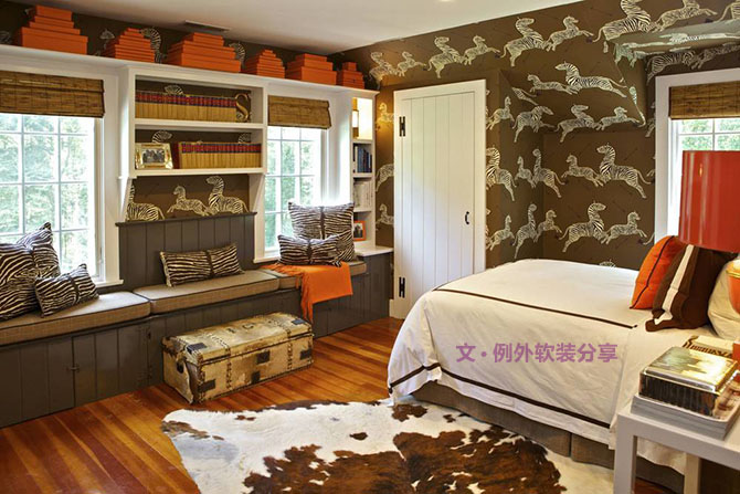 斑馬紋主題小屋， 體會奔放自由的味道-別墅設計,軟裝設計,室內設計,豪宅設計,深圳例外軟裝設計公司